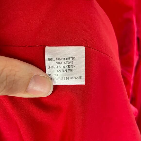 Gianni Bini NWT Paul Bright Red Velour Mock Neck Long Sleeve Short Dress - Picture 10 of 11